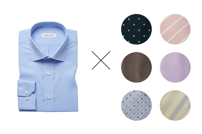 淡い水色シャツに合うネクタイ