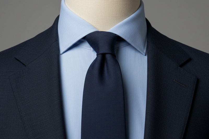 ネイビーのネクタイ